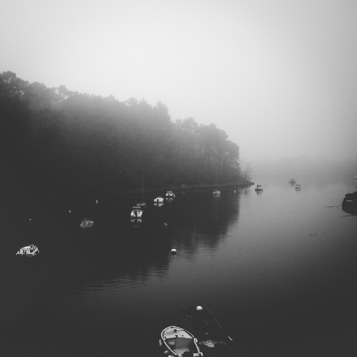 Brume sur le pont du Bono