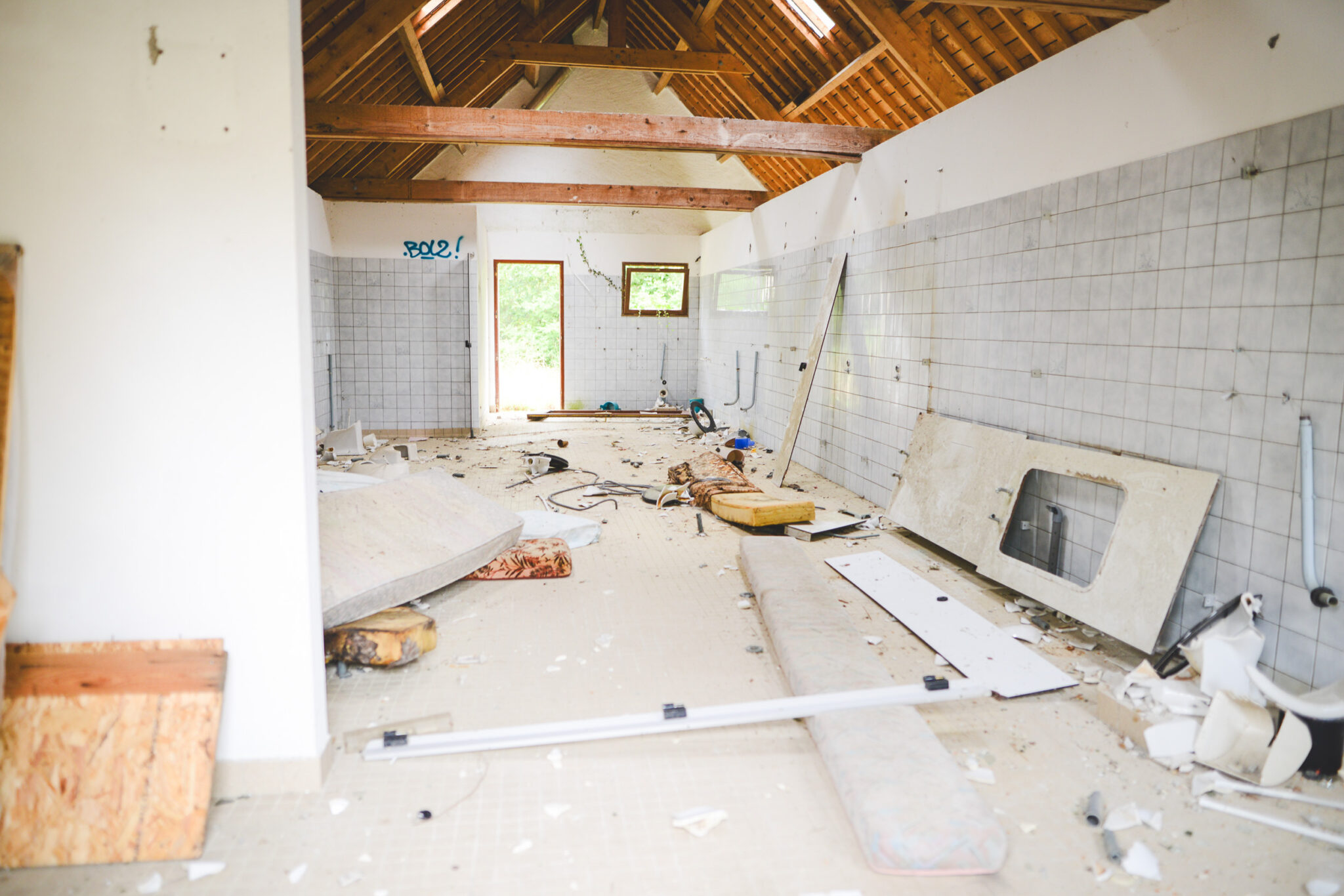 Sanitaires abandonnés