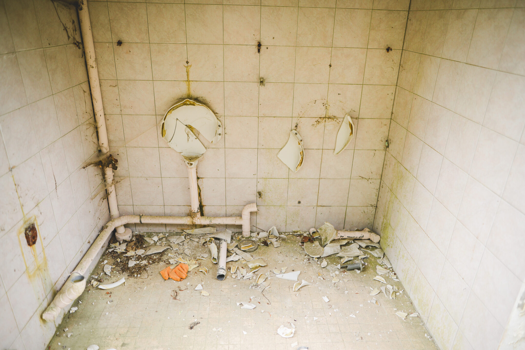 Les WC sont détruits